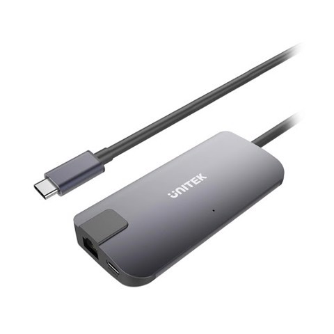 Unitek Y-DK 09016 GY - Bộ Chia USB Type-C Ra HDMI / VGA / LAN Cao Cấp