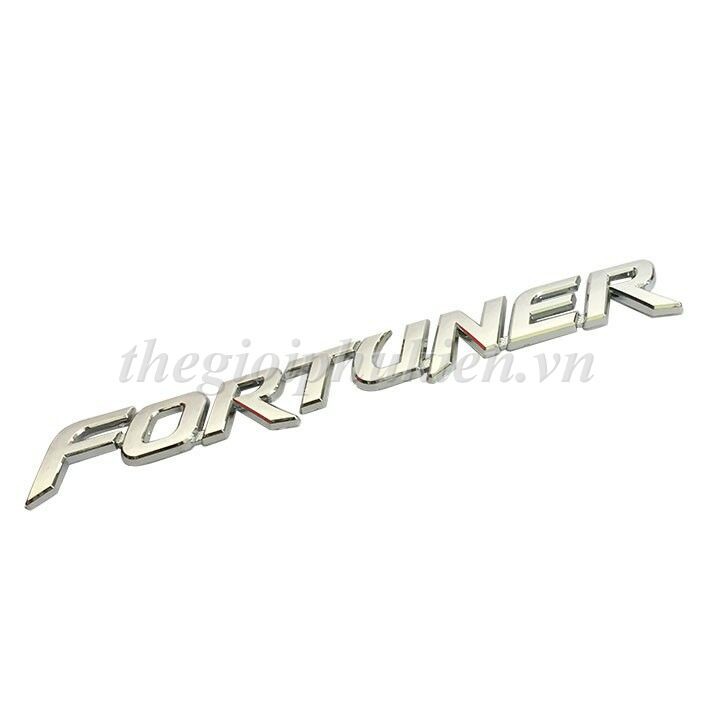 Logo chữ FORTUNER 3D nổi dán trang trí xe Toyota Fortuner( hàng chất )