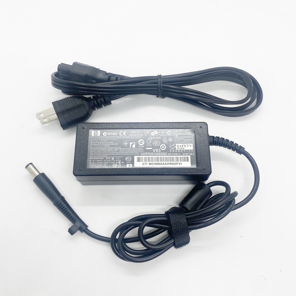 Sạc Laptop HP Zin chân kim to loại tốt 18.5V – 3.5A – 65W, adapter HP chân kim to 7.4mm x 5.0mm