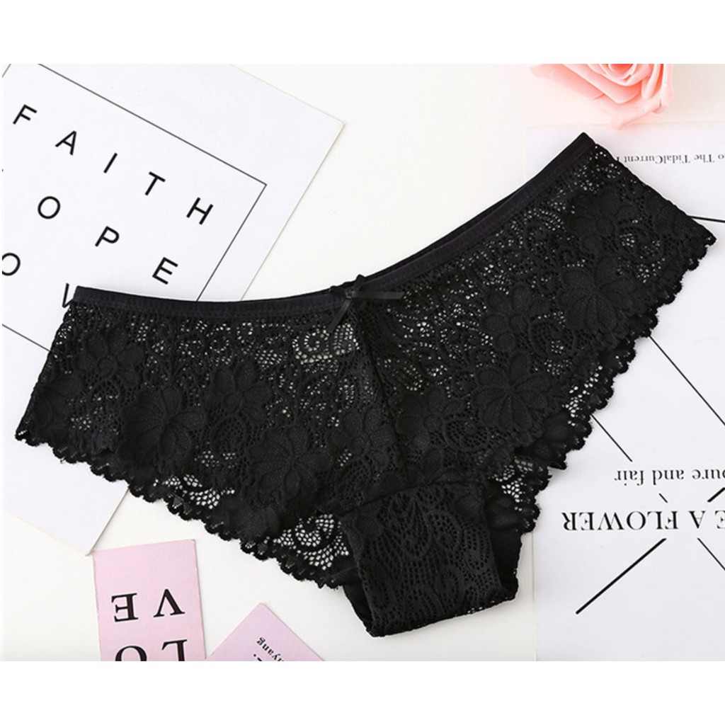 HT3 Quần lót nữ sexy quyến rũ, quần lót ren đơn giản mềm mại gợi cảm HT3