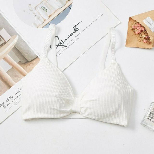 ÁO BRA COTTON NƠ ĐIỆU SANG CHẢNH ĐỆM DÀY KHÔNG GỌNG | BigBuy360 - bigbuy360.vn