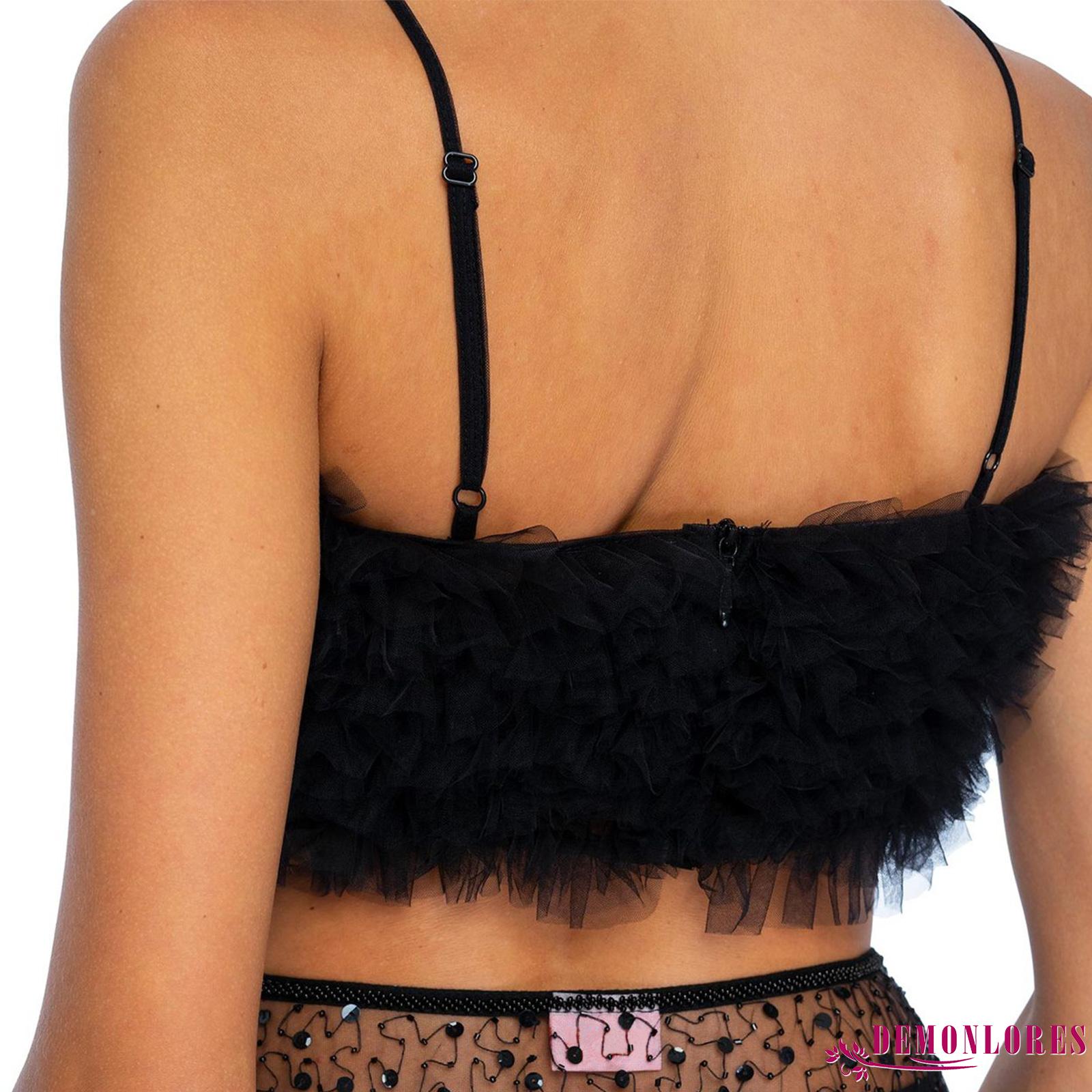 Áo croptop không tay thiết kế xếp tầng thời trang cho nữ | BigBuy360 - bigbuy360.vn