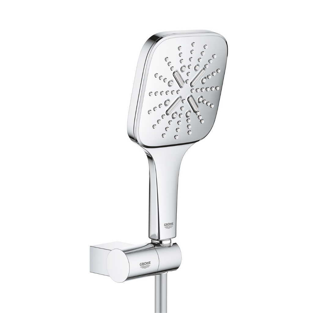 Bộ Tay Sen 3 Chế Độ Kèm Gác Sen Gắn Tường GROHE RAINSHOWER SMARTACTIVE 130 Cube - 26588000