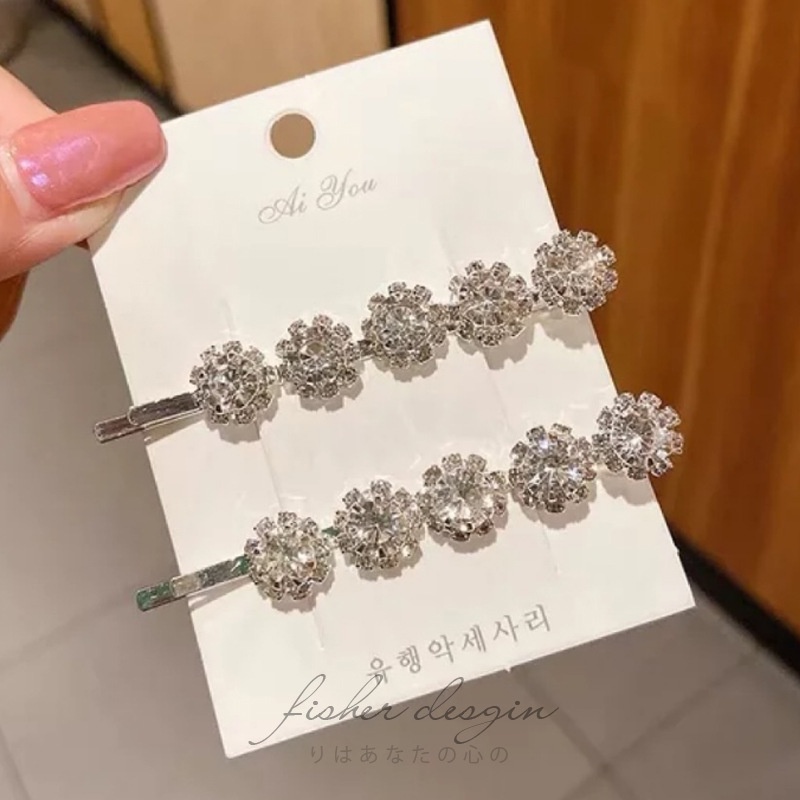 Set Kẹp Tóc Một Cánh Đính Đá Lấp Lánh Toàn Diện Thời Trang 2022