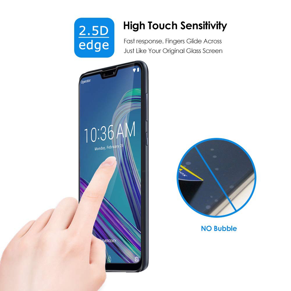 2 kính cường lực 9H toàn màn hình cho điện thoại Asus Zenfone Max Pro M2 ZB631KL