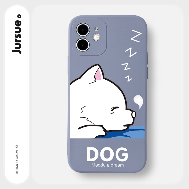 Ốp lưng JURSUE hoạt hình cặp đôi dễ thương đẹp cho iPhone 13 12 11 Pro Max SE 2020 X XR XS ip 8 7 6 6S Plus kute Y178