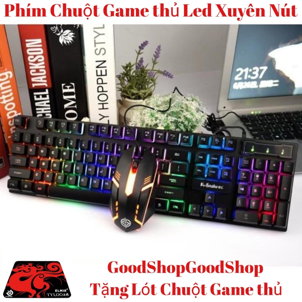 COMBO PHÍM CHUỘT GAME THỦ 320 LED XUYÊN PHÍM 7 MÀU CỰC NHẠY CHUỘT DI CỰC CHUẨN XÁC ( tặng kèm lót game thủ )