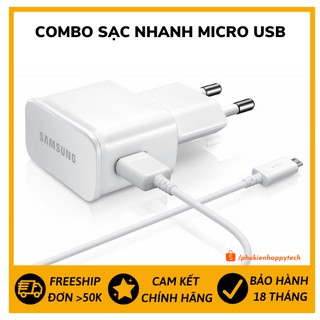 [ FREESHIP ] Bộ Sạc Nhanh Micro USB hỗ trợ cho Samsung Oppo  hàng chính hãng dùng cho các dòng máy Androi - HappyTech