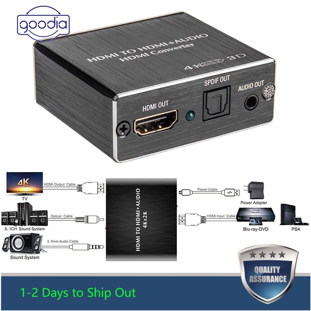 Bộ Tách Âm Thanh HDMI 4K * 2K HDMI Sang HDMI + AUDIO SPDIF