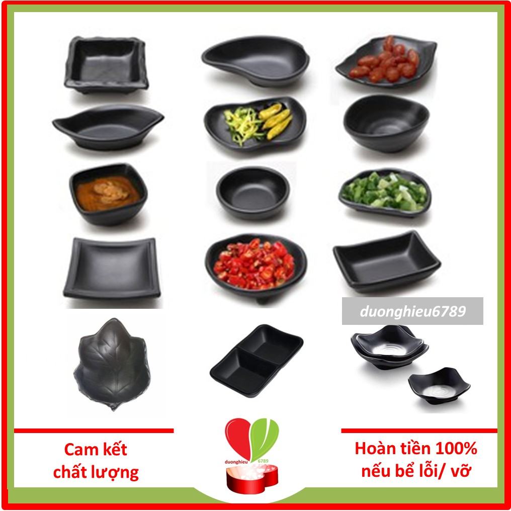 Đĩa chấm, Bát Đựng Gia Vị Nhựa Phíp Melamine  Đồ Dùng Nhà Bếp  Nhiều Mẫu Lựa Chọn -  Duonghieu6789