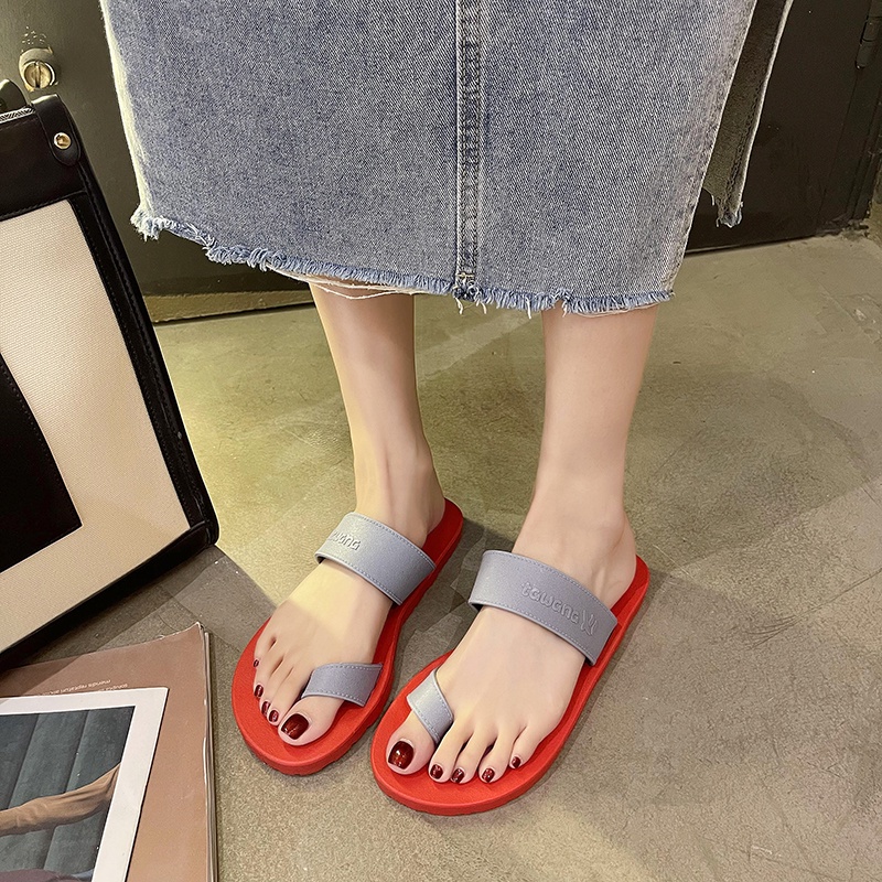 Dép sandal IELGY đế bằng bằng pvc thời trang mùa hè phong cách Hàn Quốc cho nữ