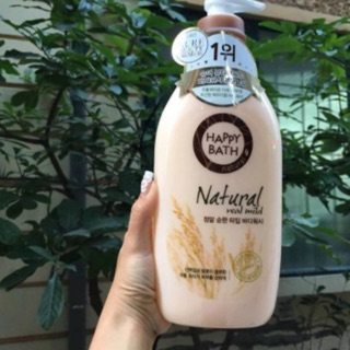 Sữa tắm hương lúa mạch Happy Bath Natural Real Mild 500ml