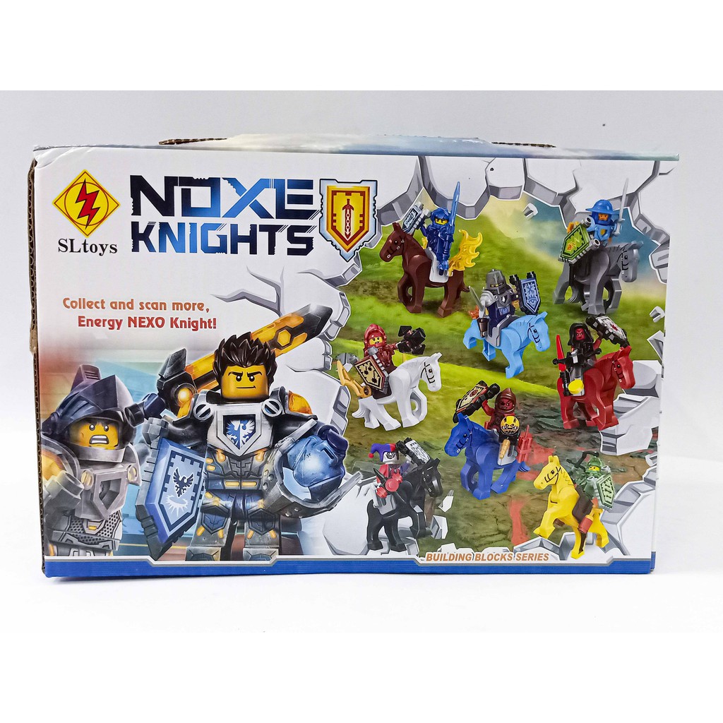 Lego Nexo Knight  Lego Khủng Long Lắp Ráp Xếp Hình Hộp Lego Ninja đi xe moto