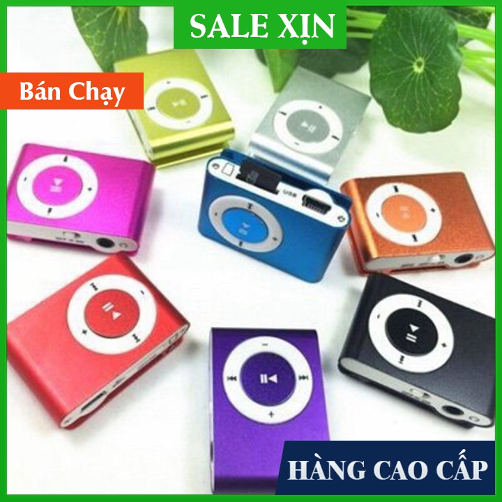 (TẶNG TAI NGHE - CÁP SẠC) Máy Nghe Nhạc MP3 Không Màn Vỏ Nhôm (Tặng: Tai Nghe + Cáp Sạc)