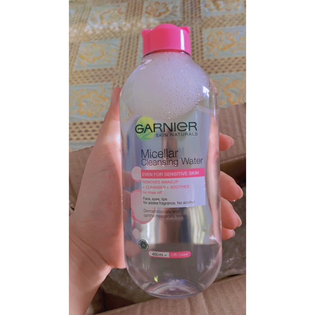 Nước làm sạch và tẩy trang cho mọi loại da Garnier Micellar Water 400ml