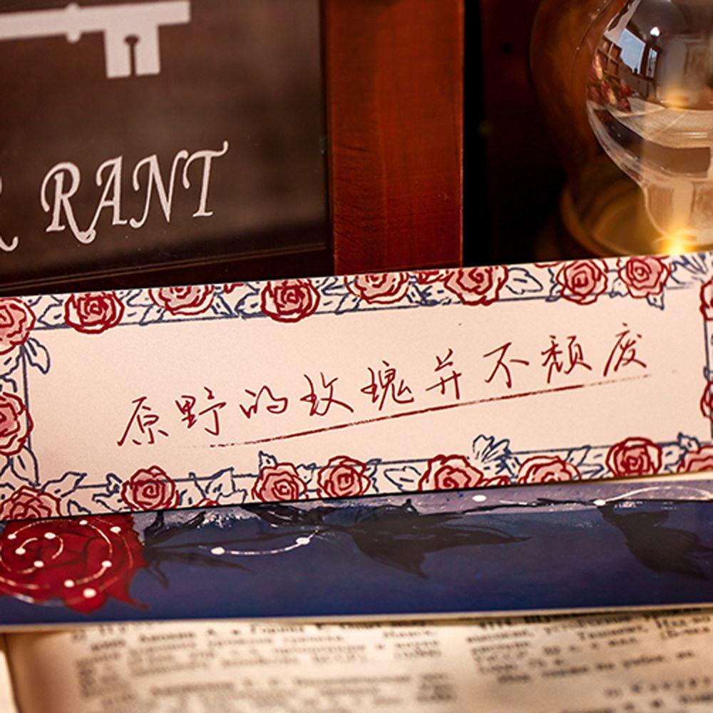 Thẻ Giấy Đánh Dấu Sách Chủ Đề Hoa Hồng Trang Trí Nhật Ký