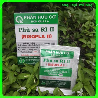 Phân Hữu Cơ Bón Qua Lá Phù Sa Ri II ( RISOPLA II ) - Gói 10ml