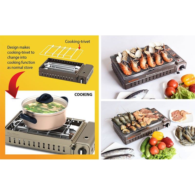 Bếp nướng gas đa năng Namilux GM2120PS mẫu mới cao cấp