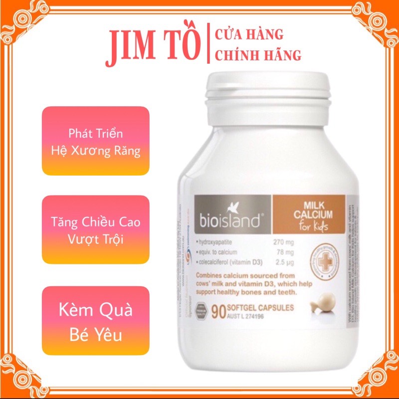 Canxi milk Bioisland làm từ sữa bò- chuẩn Úc- (date 2024)