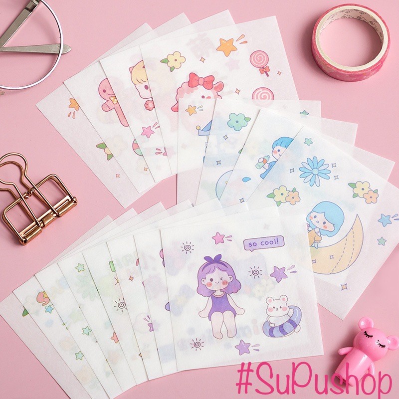 🪴🪴 STICKER 50 TẤM, LẺ 10 TẤM TRANG TRÍ XINH XĨU XĨU DẬY VẪN THẤY XINH (TẤM LOẠI NHỎ) 🪴🪴
