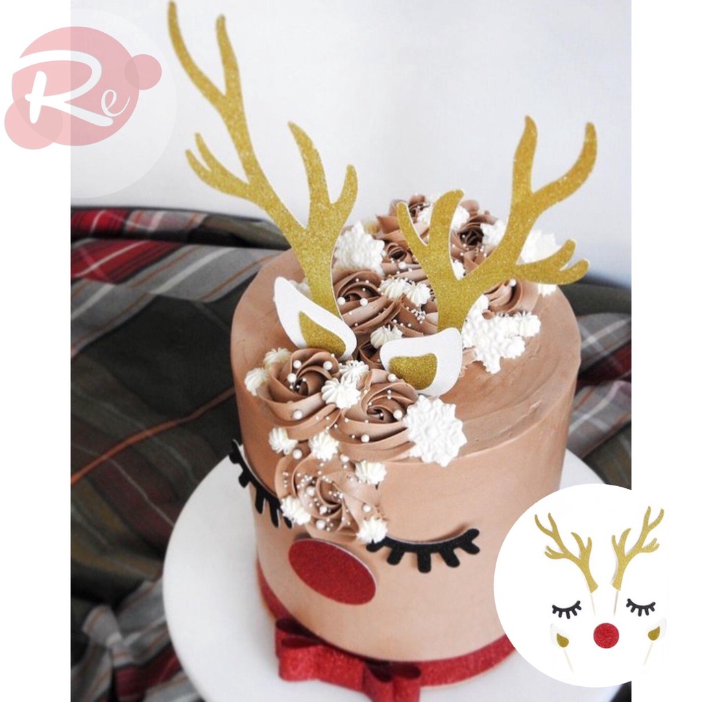 [SIÊU RẺ❤️] – SCG Sừng tuần lộc - Trang trí bánh sinh nhật bánh kem