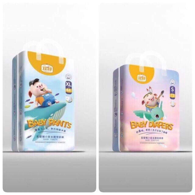 Tã dán/ quần yiying cao cấp size s72/m60/l52/xl44/xxl40/xxxl36