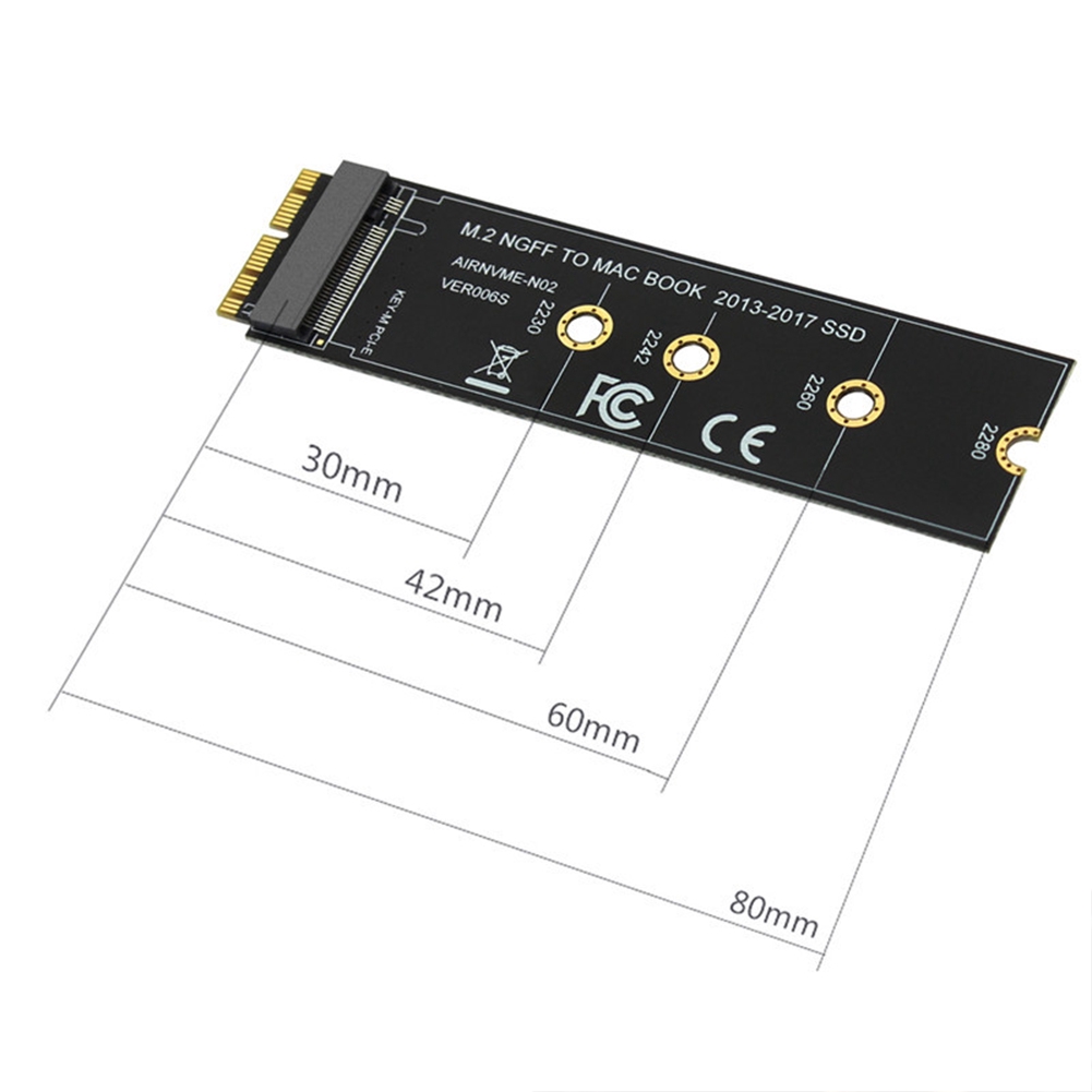 Thẻ Chuyển Đổi Tốc Độ Nhanh M.2 Ngff Sang Nvme Ssd Cho Macbook 13-17