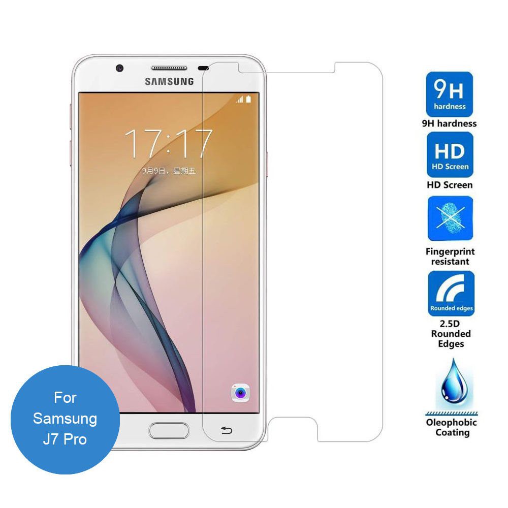 Kính Cường Lực Samsung J7 Pro, J7 Plus 2017 Không FULL, 9H-2.5