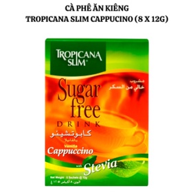 [ HCM Giao Hỏa Tốc] Cà phê ăn kiêng không đường chiết xuất từ lá cỏ ngọt Tropicana Slim 96g (8 gói/hộp).