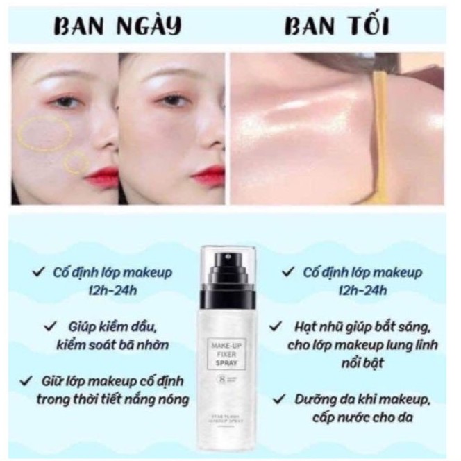 Xịt Khóa Nền Trang Điểm Star Flash Make Up Spray Lâu Trôi Mịn Màng - Sarah Beaute MP63 | BigBuy360 - bigbuy360.vn