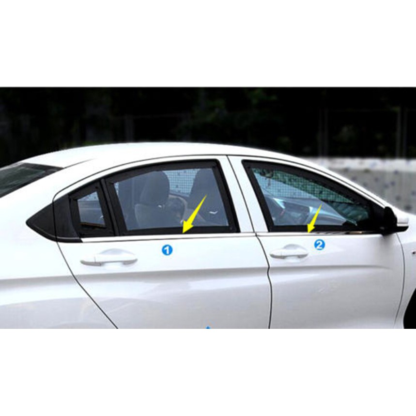 Nẹp Chân Kính Inox Cho Xe Honda City 2014 đến 2021 - 4 chi tiết