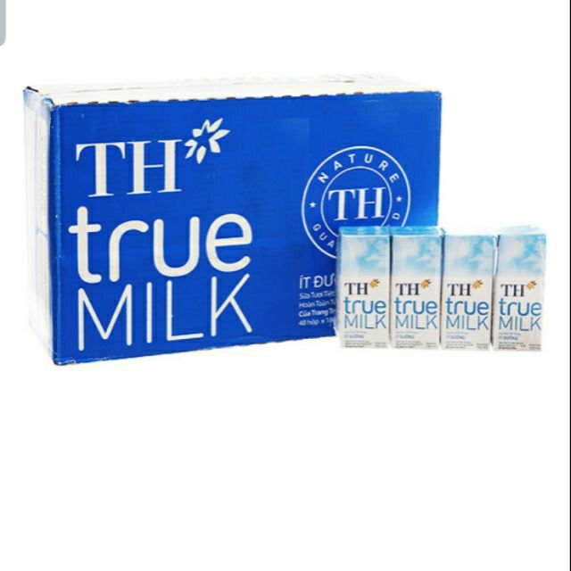 thùng sữa tươi ,ít đường Th true milk 180ml×48 hộp
