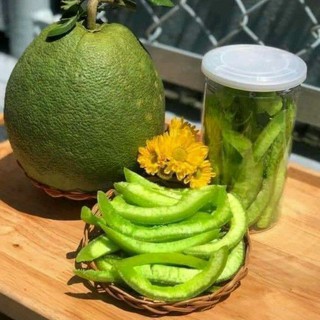 Vỏ bưởi thái xanh chua ngọt sấy dẻo
