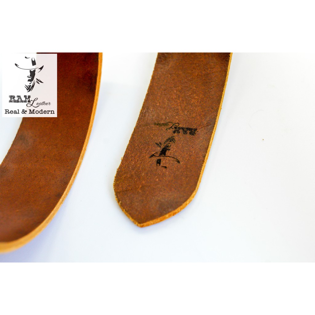 Thắt Lưng Nam Da Vò Vegtan Italia Khóa Đen - RAM Leather