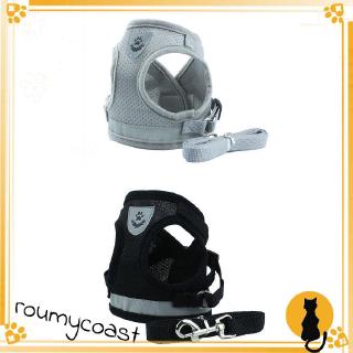 Pet Leash With Dog Chest Strap With Breathable Reflective Traction Rope