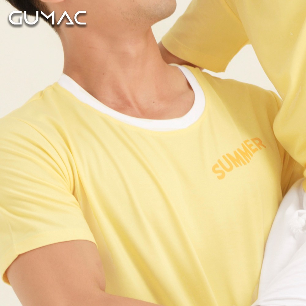 Áo thun phối viền cổ ABA854 GUMAC | BigBuy360 - bigbuy360.vn