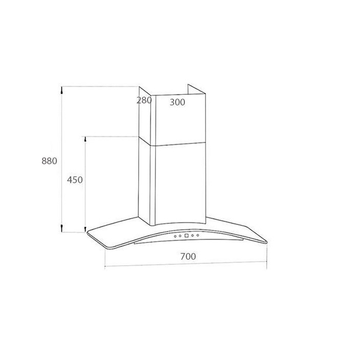 Máy Hút Mùi Kính Cong Chính Hãng KAFF KF-GB705 | BigBuy360 - bigbuy360.vn