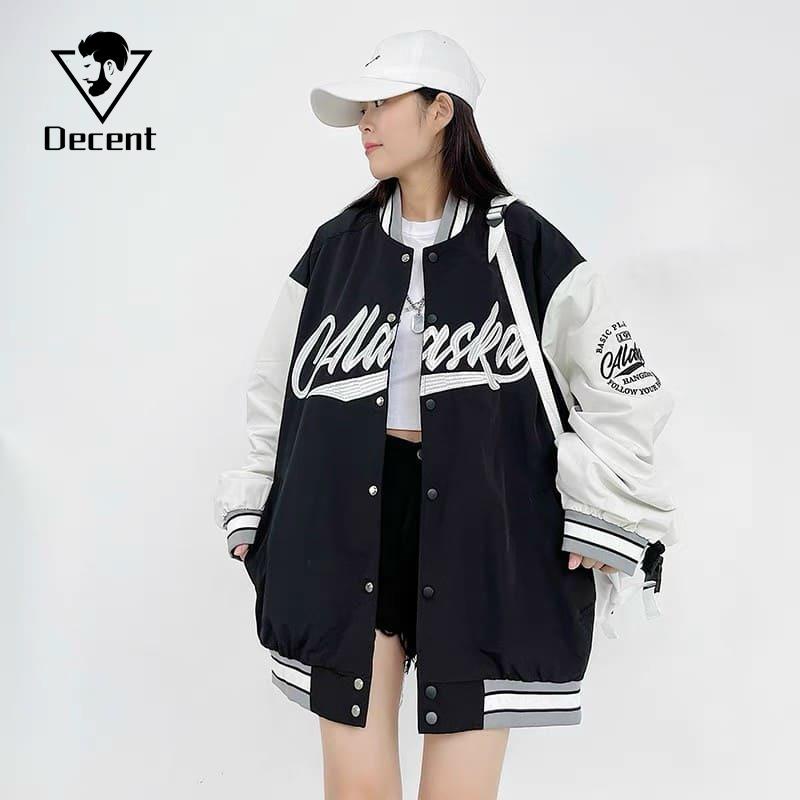 Decent men clothing Áo khoác dù bomber 2 lớp nam nữ SAM CLO phong cách bóng chày form rộng unisex mặc cặp - couple in bt