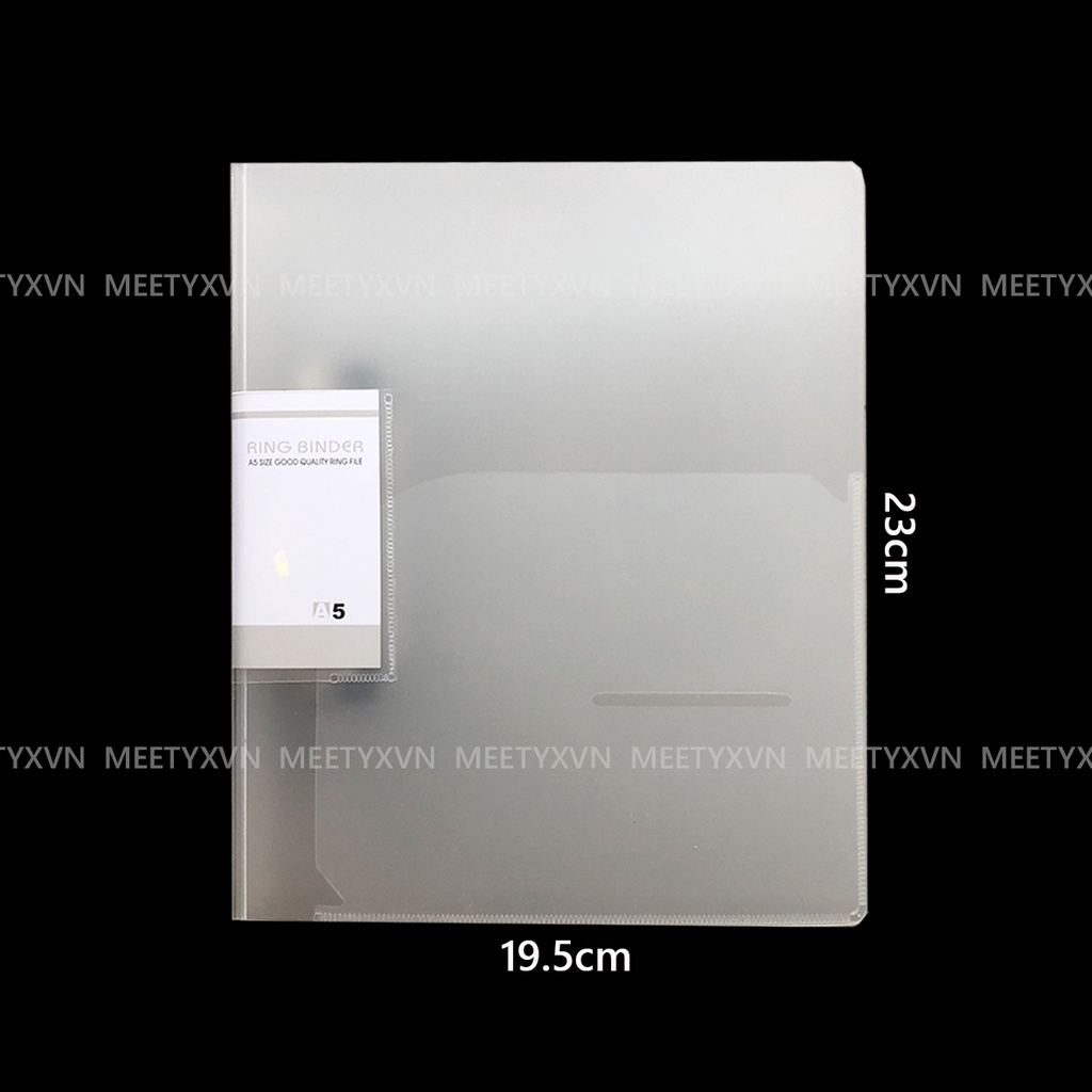 Bìa Binder Huijin A5 2 còng dùng cho sheet Meet A5 2 lỗ