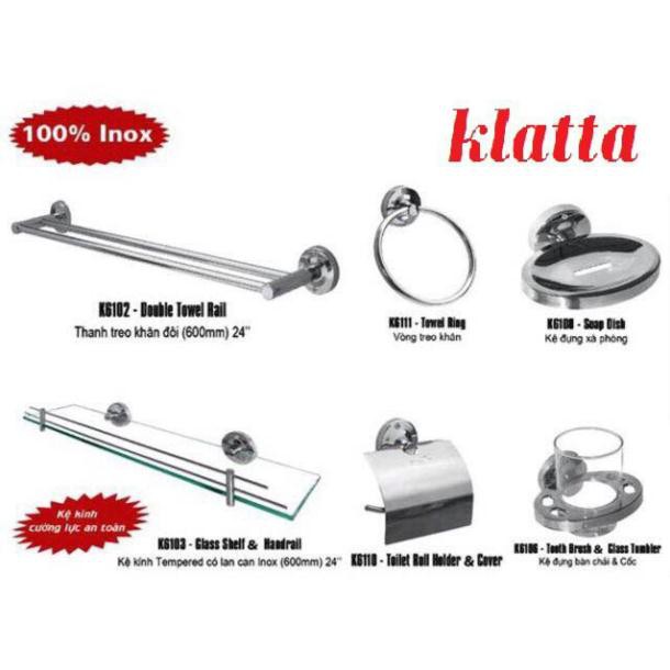 [FREESHIP] Bộ phụ kiện nhà tắm 6 món Klatta chất liệu 100% Inox (kèm video và ảnh thật)