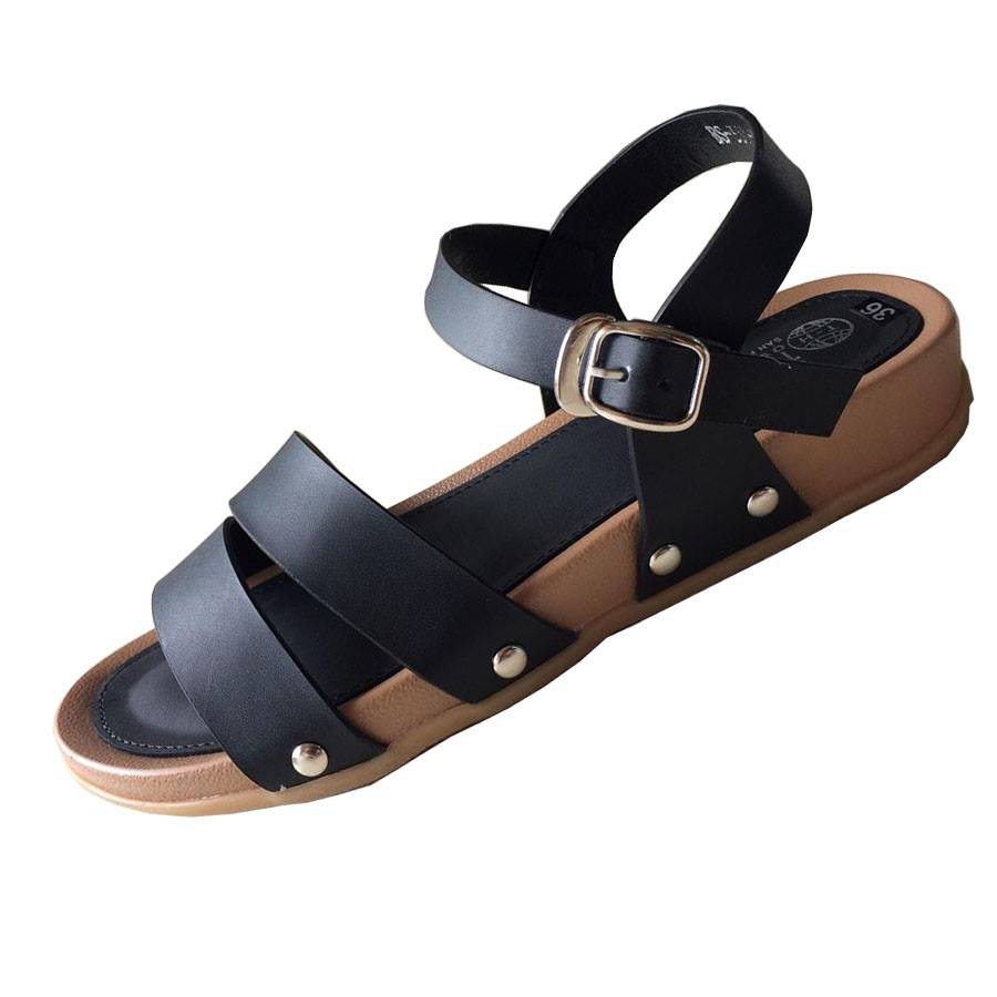Dép nữ sandal đế bằng cao cấp Trường Hải QN 208