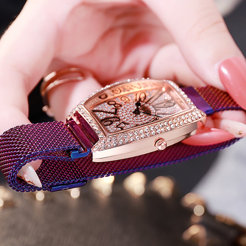 Thời Trang Đồng Hồ Quartz Nữ Đính Đá Sang Trọng