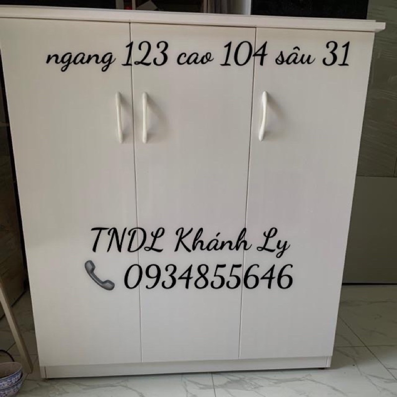 Tủ giày dép 3 cánh ngang 123 cao 104(TPHCM)