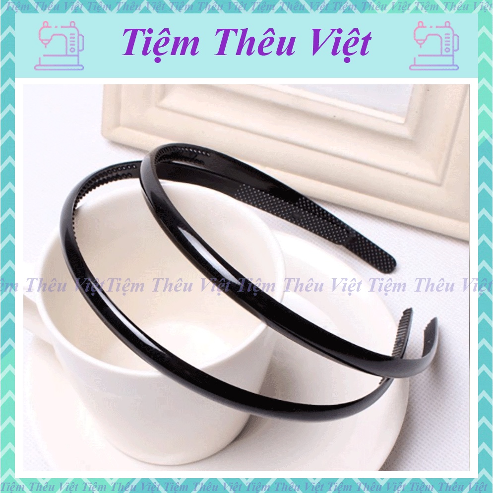 Bờm Cài Tóc Nhựa 8mm Tiệm Thêu Việt