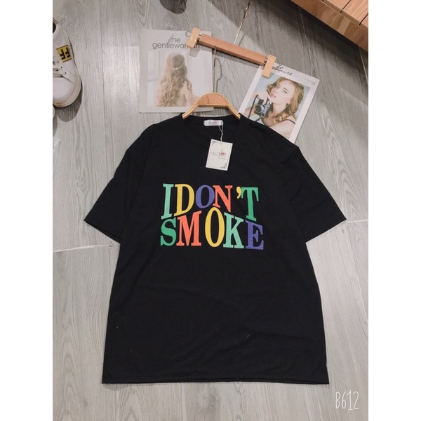 Áo Thun IDONT SMOKE Form Rộng Tay Lỡ, Áo Phông Unisex Win Clothing