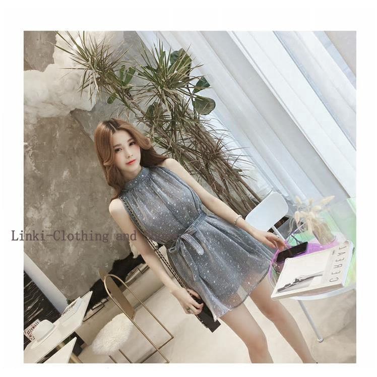 Women sleeveless bling bling party sexy mini dress