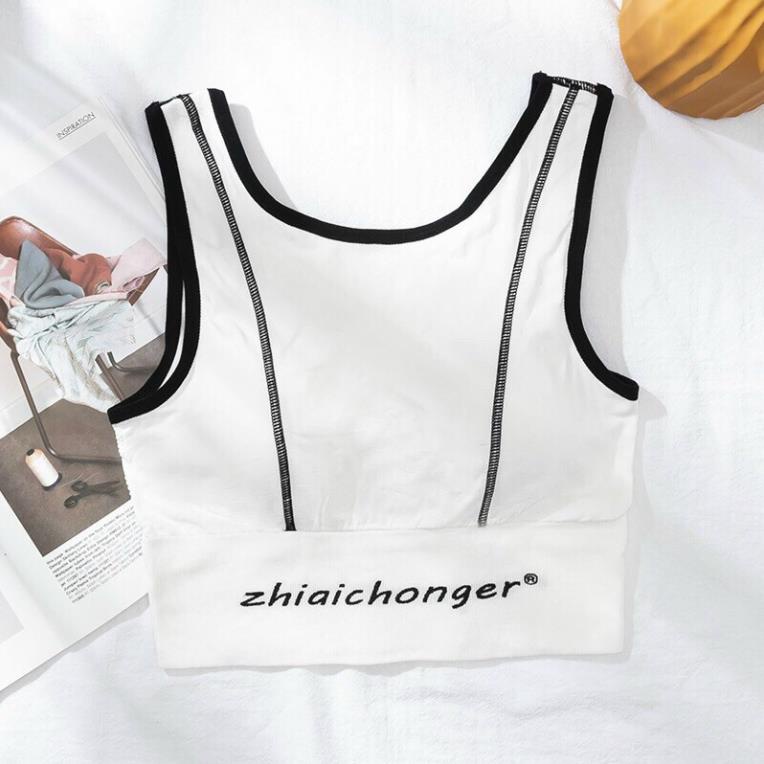 👙 Áo Bra Ba Lỗ Viền Nổi tập gym yoga thể thao crotop sẵn đệm ngực hàng đẹp 660 👙
