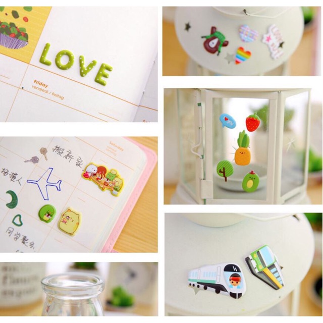 Set 5 tờ Sticker nổi 3D