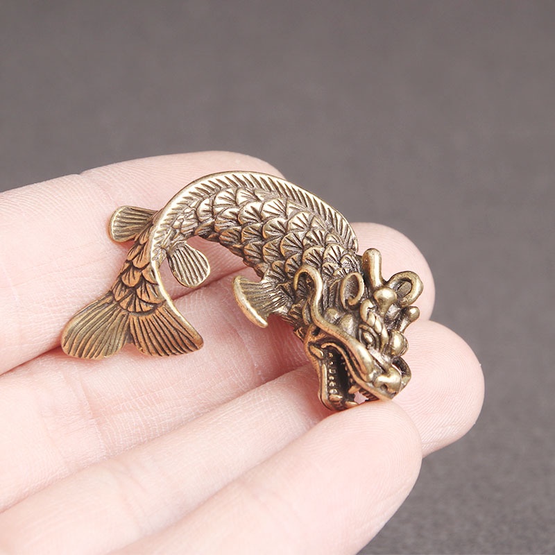 Yueying Mặt Dây Chuyền Hình Cá Chép Nhỏ Bằng Đồng Thau Nguyên Chất Sáng Tạo