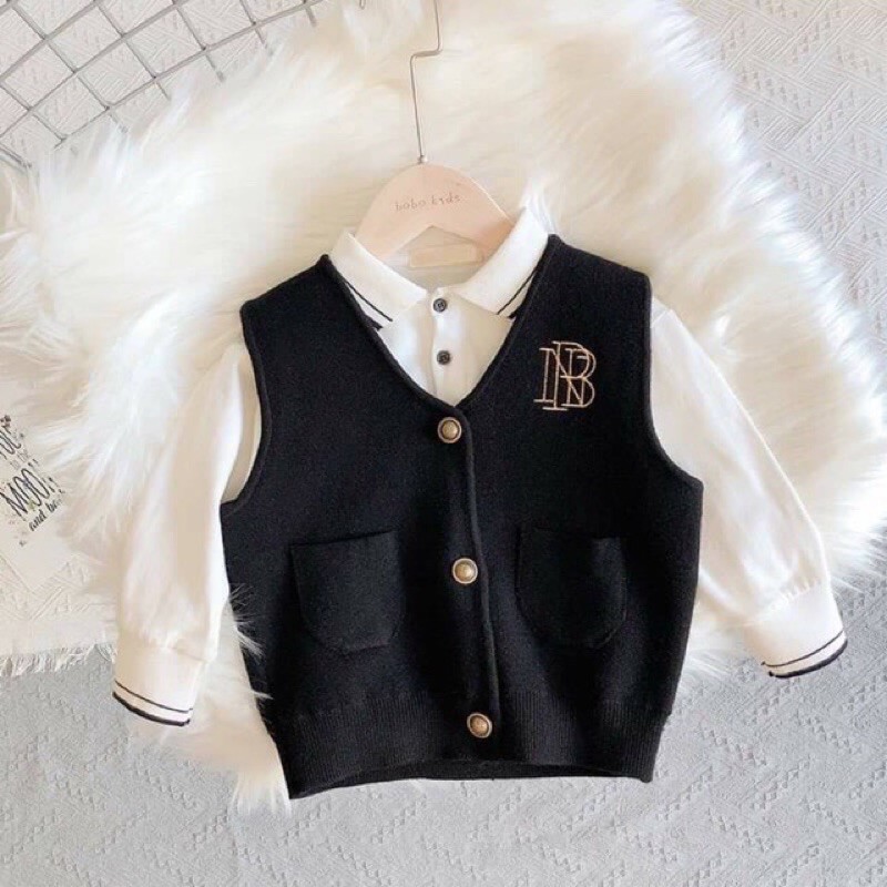 ÁO LEN GHILE VÀ ÁO POLO TRẮNG BÉ